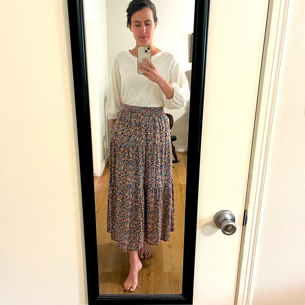 Old Navy Tiered Floral Maxi Skirt